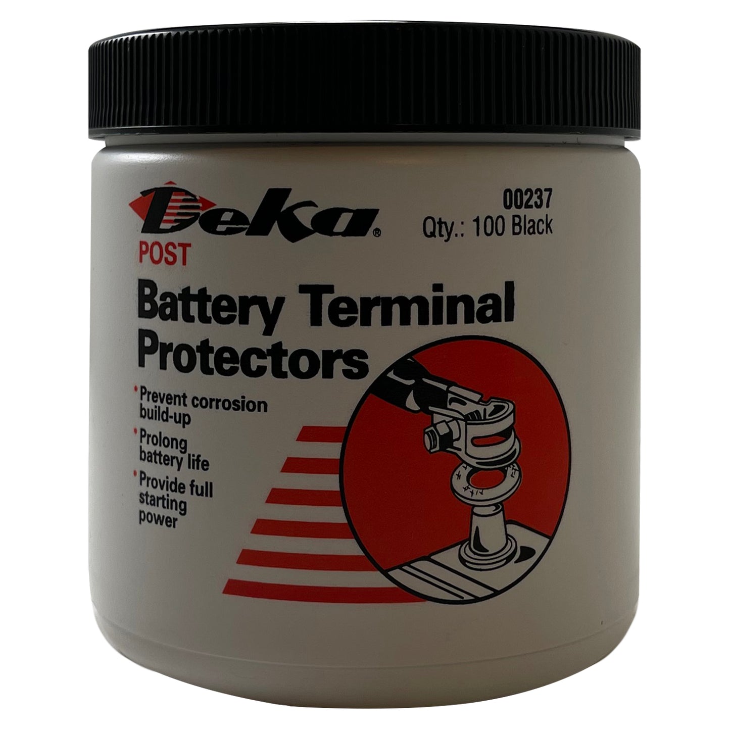Deka Black Battery Top Post Terminal Protectors - Jar of 100