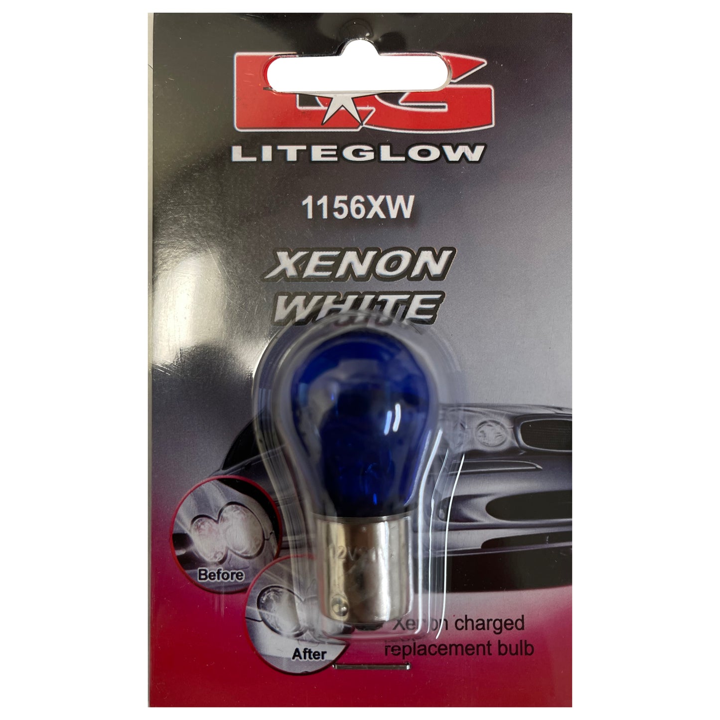 Single LG LITEGLOW 1156XW 1156 XENON WHITE LIGHT LAMP BULB 12V S25 21W BA15S