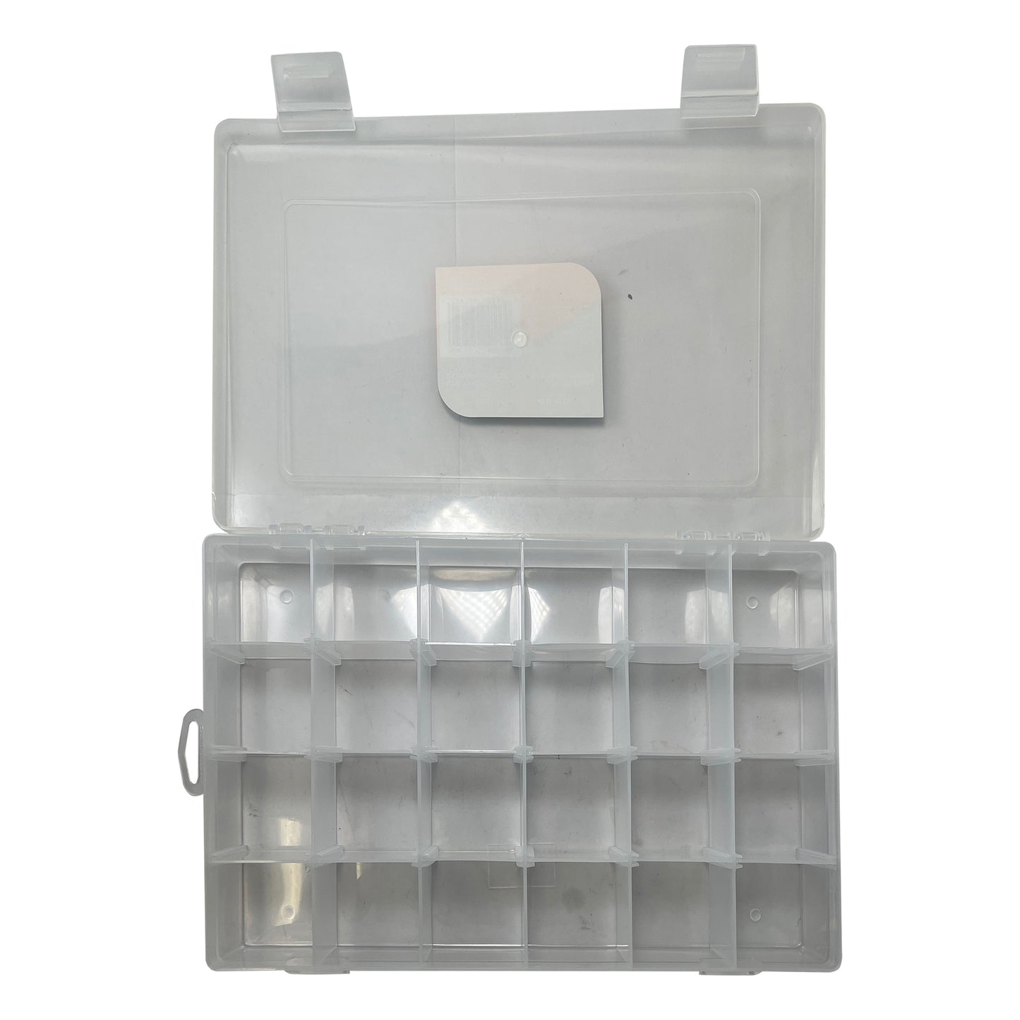 TRANSLUCENT UTILITY BOX, 24 COMPARTMENT 10.75" x 7" x 1.75"