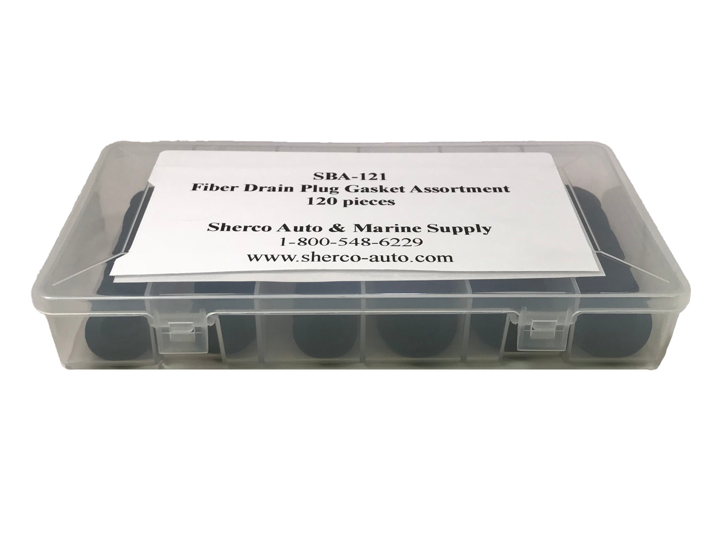 120 Piece Fiber Oil Drain Plug Gasket Assortment Kit