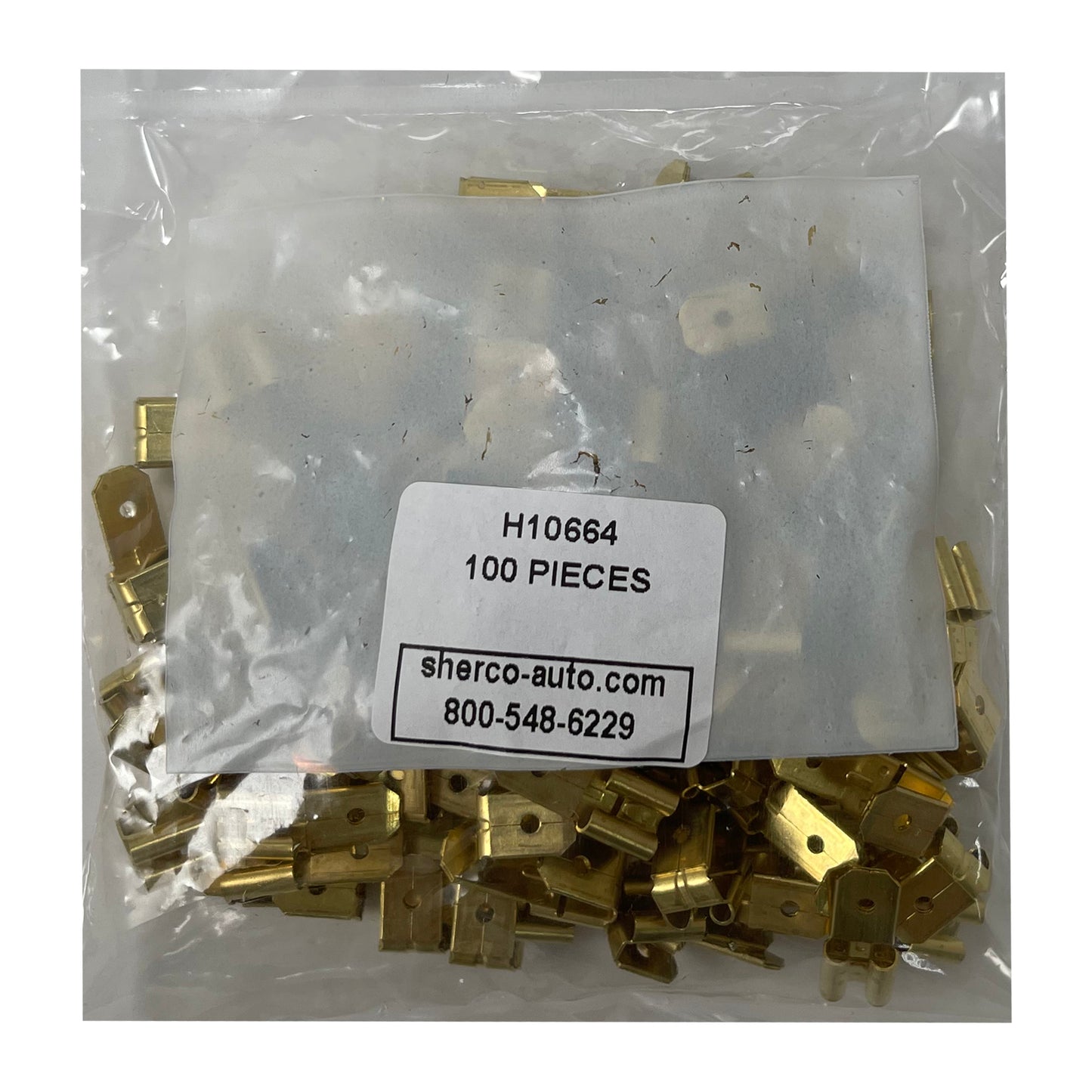 Double Male Single Female Connector Adapter 1/4 Inch Tab - 100 Pack
