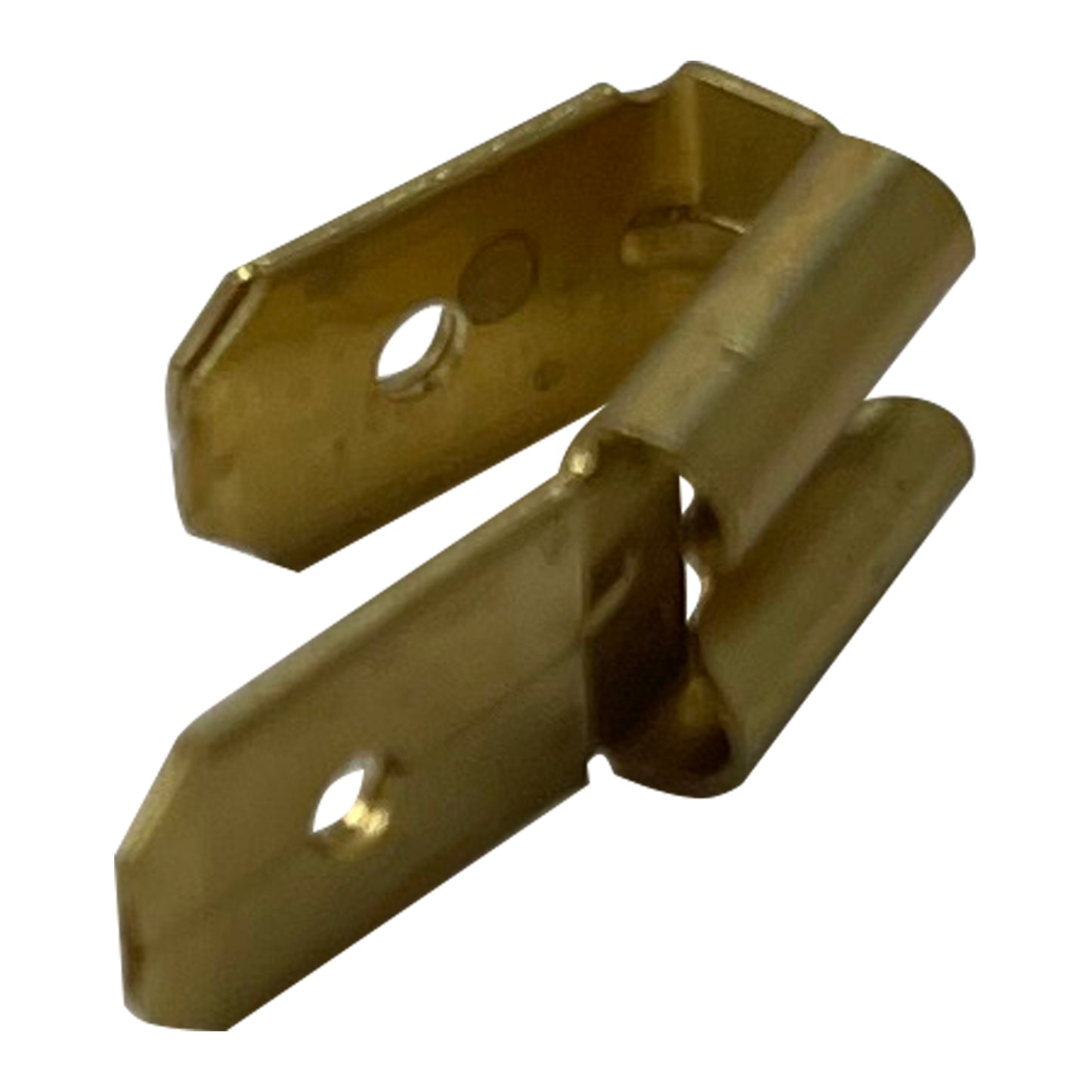 Double Male Single Female Connector Adapter 1/4 Inch Tab - 100 Pack