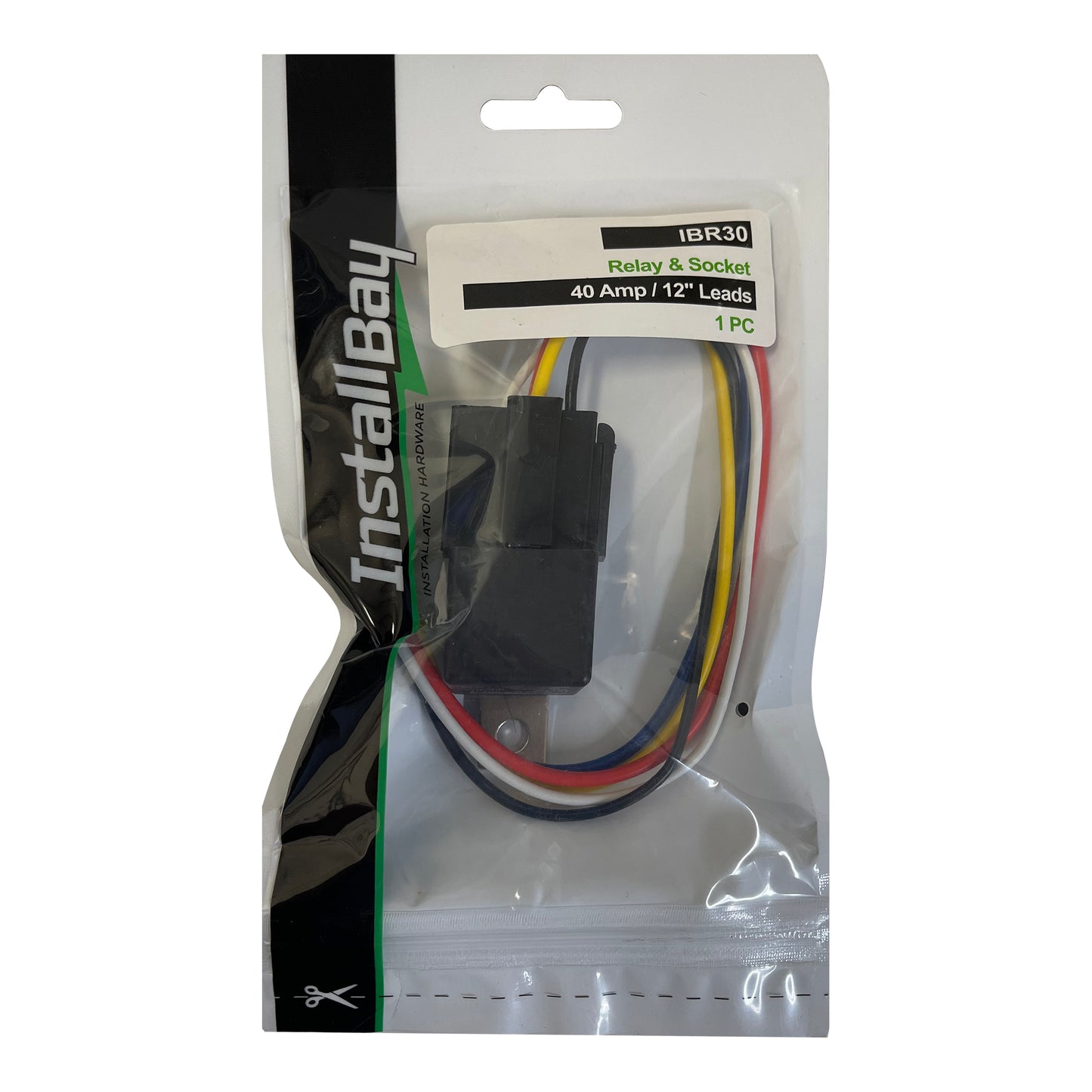 Interconnecting 5 Pin 12V Relay Switch 40 Amp Fuse W/ 12" Inch 5 Wire Harness
