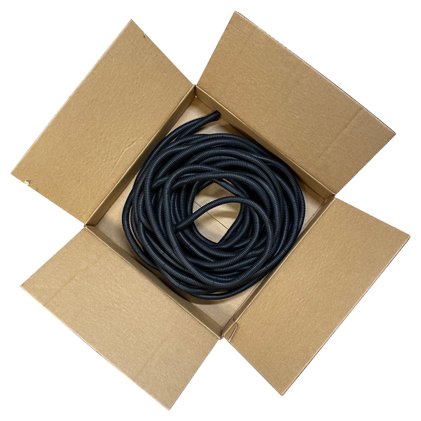 Auveco 14202 Black Nylon Wire Loom 3/8" I.D x 9/16" O.D - USA - 50 FT