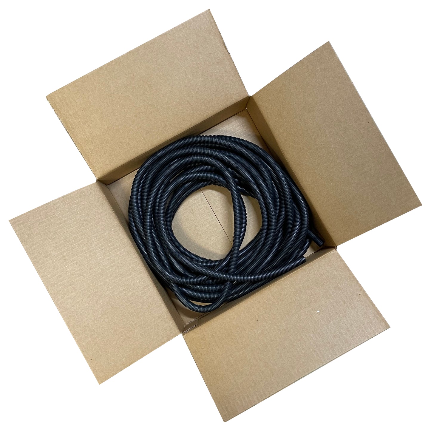 Auveco 14203 Black Nylon Wire Loom 1/2" I.D x 11/16" O.D - USA - 50 FT