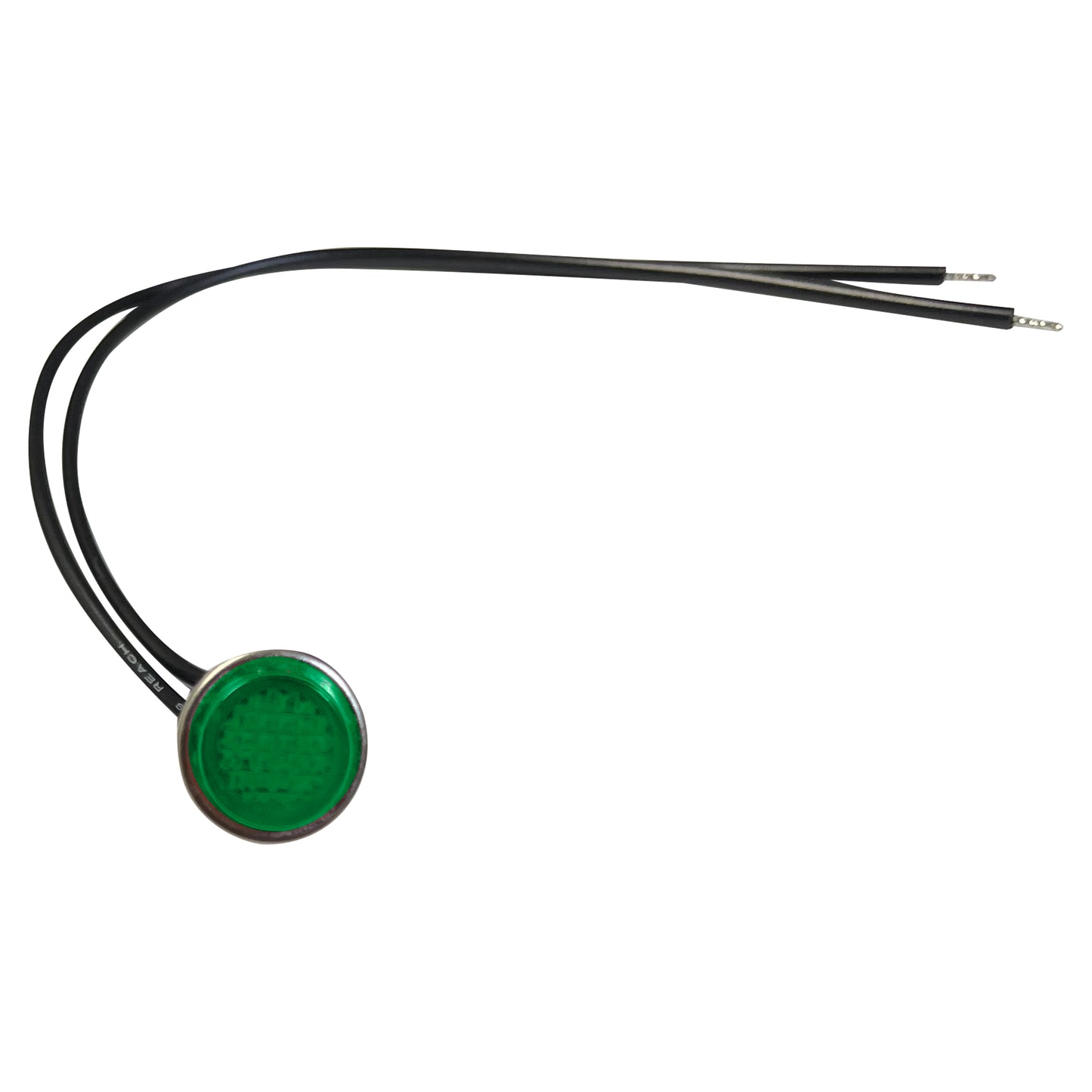 Universal 12V Green Incandescent Indicator Light - Mounting Diam. 1/2”