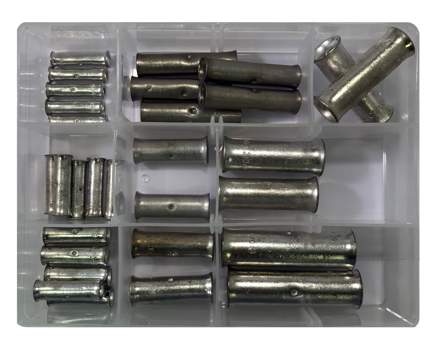 30 Piece Large Gauge 8-4/0 Tinned Copper Butt Splice Assortment
