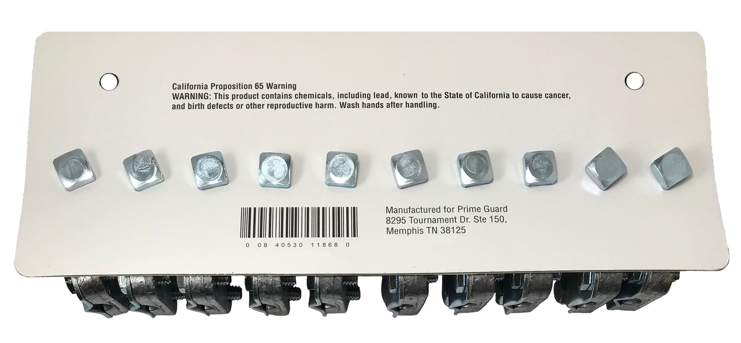 Heavy-Duty Top Post Battery Terminals Fits 1-4/0 GA - Card of 10