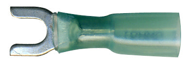 Heat Shrink & Crimp Blue Spade Terminal 16-14 Gauge 1/4" Stud - 500 Pack