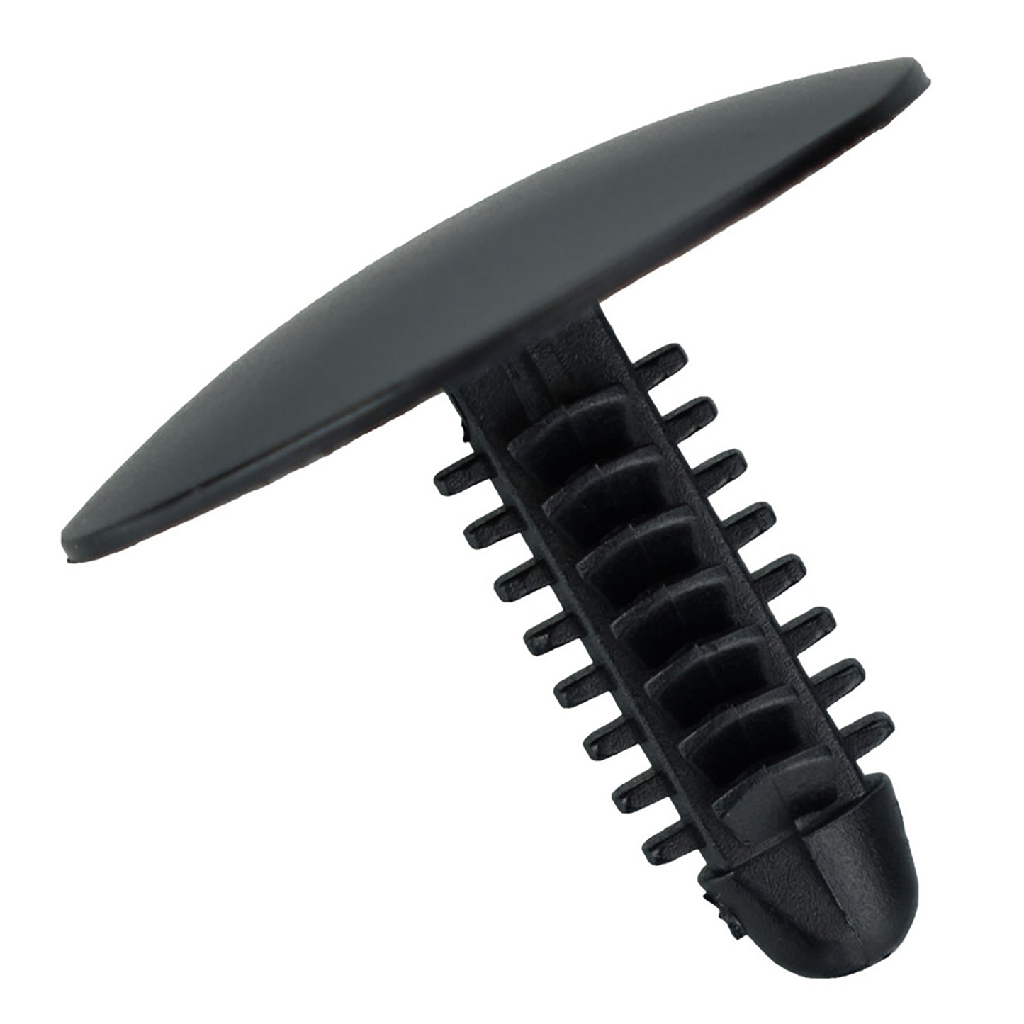 Black Nylon Fascia Panel Clip Retainers - 1/4" Hole - 20 MM Stem - 25.5 MM Head - 50 Pack
