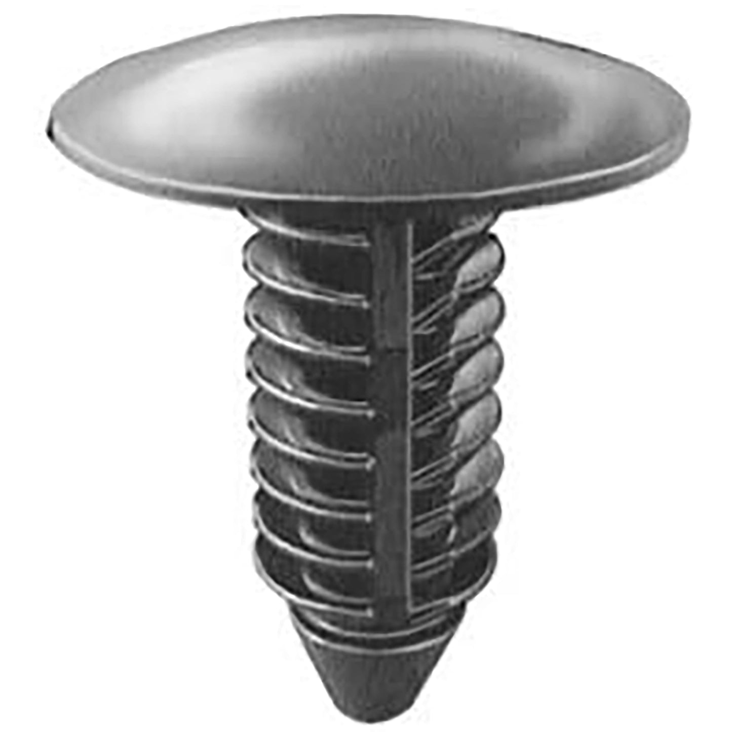 Black Nylon Panel Clip Retainers - 5/16" Hole - 19/32" Stem - 33/64" Head - 25 Pack