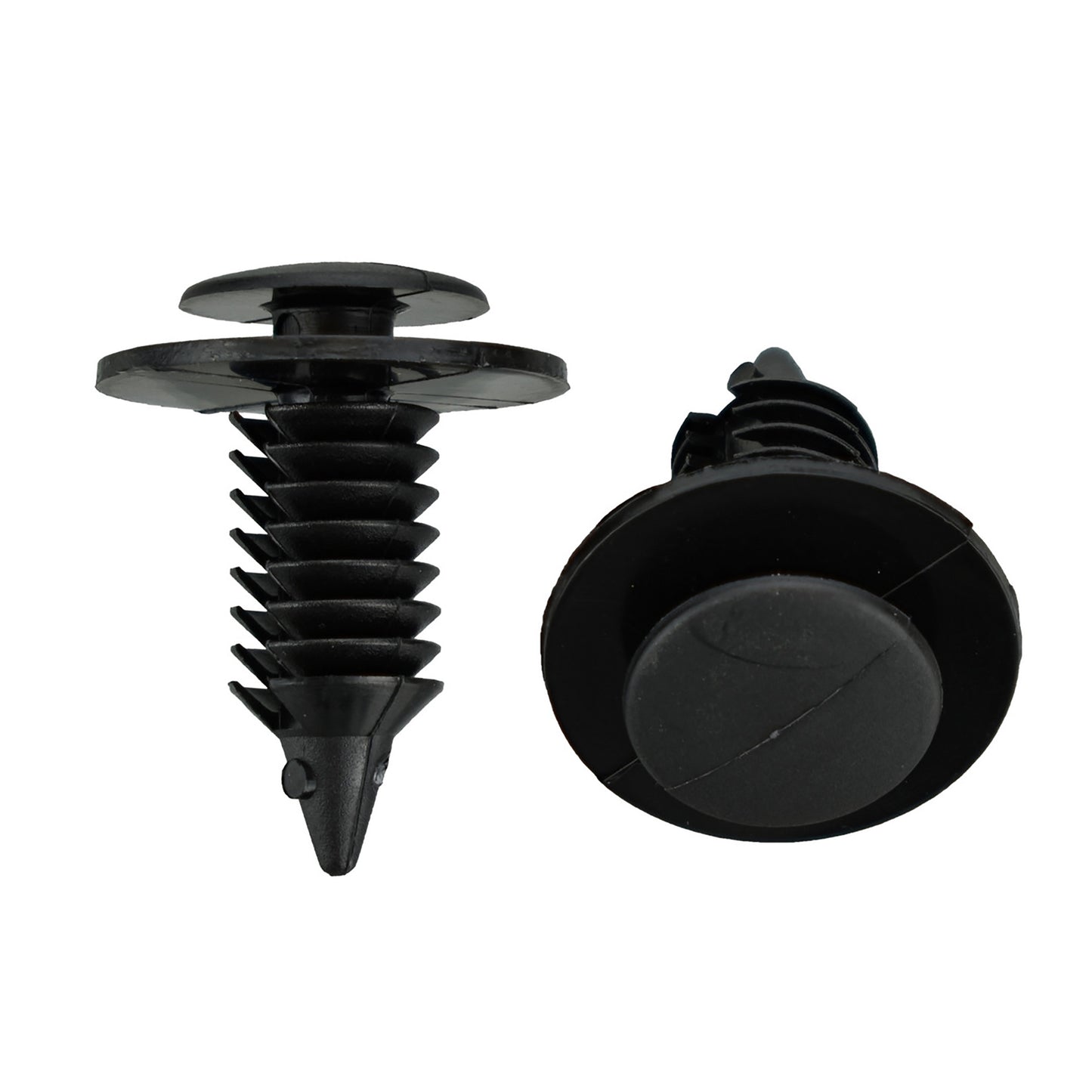 Black Nylon Door Trim Panel Clip Retainer - 7 MM Hole 19 MM Stem 12.5 MM Head - 50 Pack