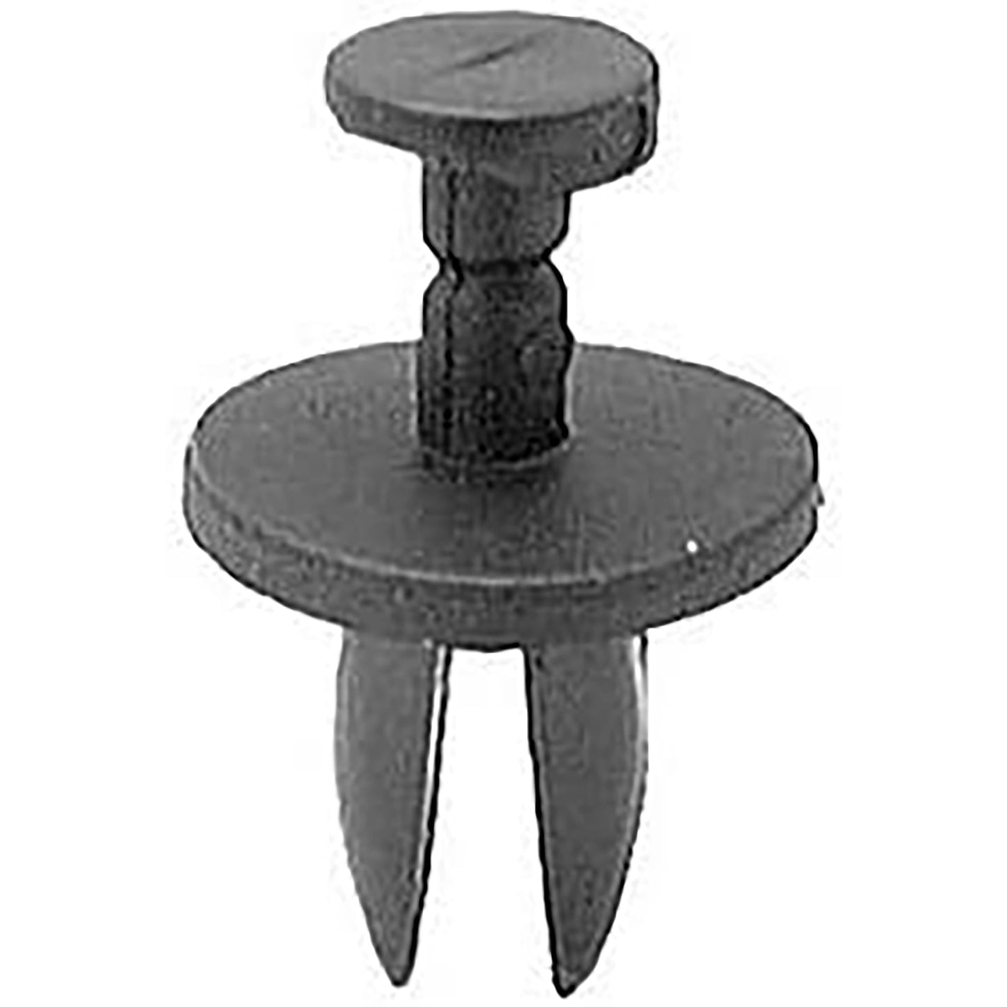 Black Nylon Radiator Push Retainer Clips - 5/16" Hole 13.5 MM Stem 17 MM Flange - 25 Pack