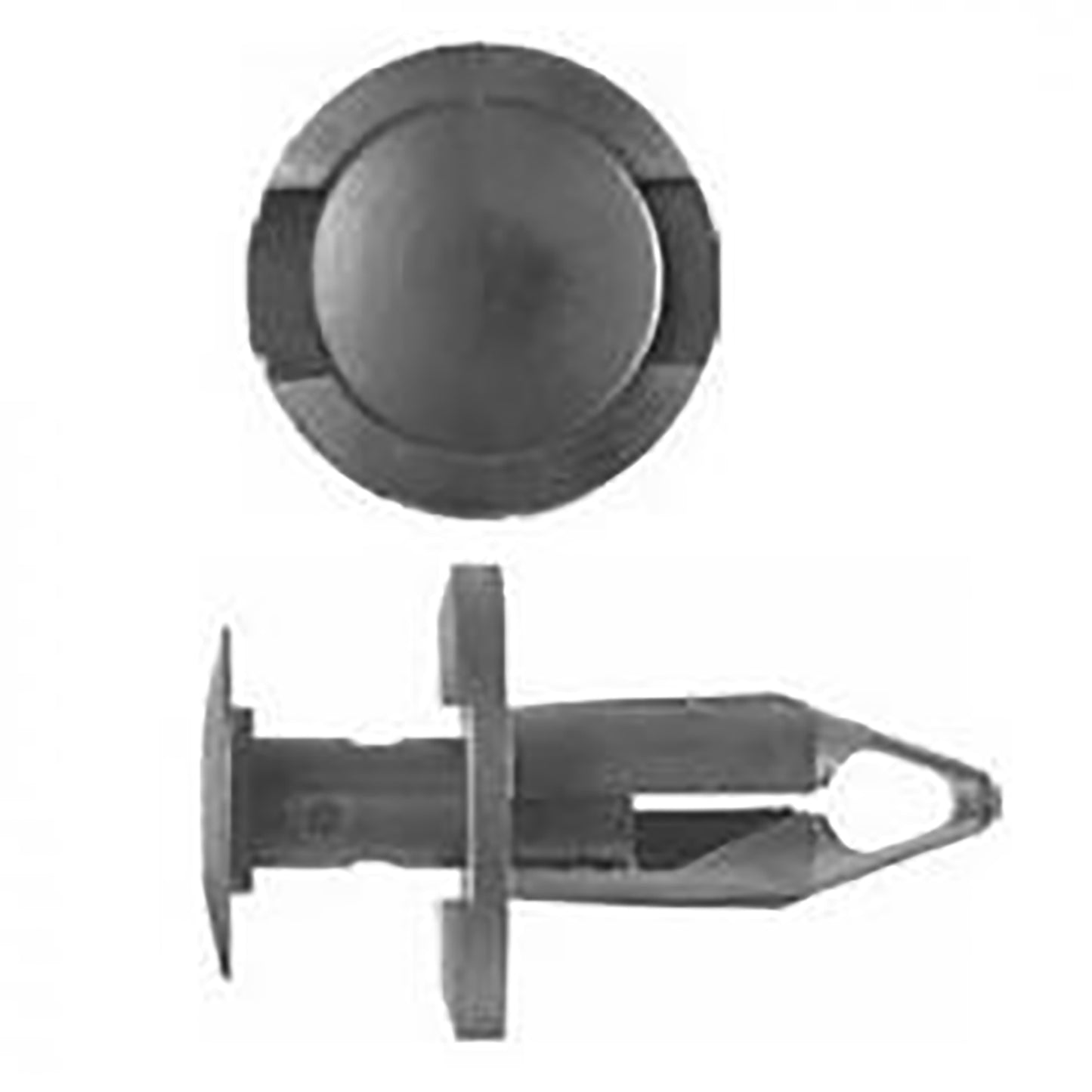 Black Nylon Air Baffle Push Retainer Clips - 5/16" Hole 20 MM Stem 20 MM Flange - 25 Pack