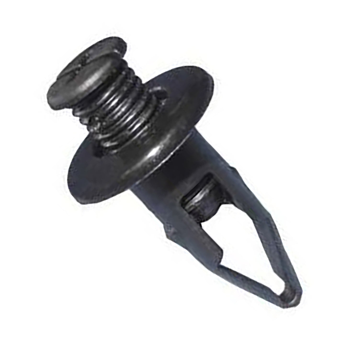 Black Nylon Bumper Fascia Phillips Screw Push Retainer 25/64" Hole 28 MM Stem - 10 Pack