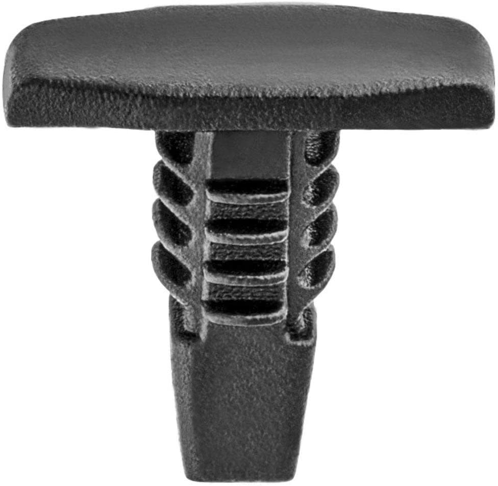 Black Nylon Weatherstrip Retainer Clips - 11/64" Hole - 12 MM Stem - 100 Pack