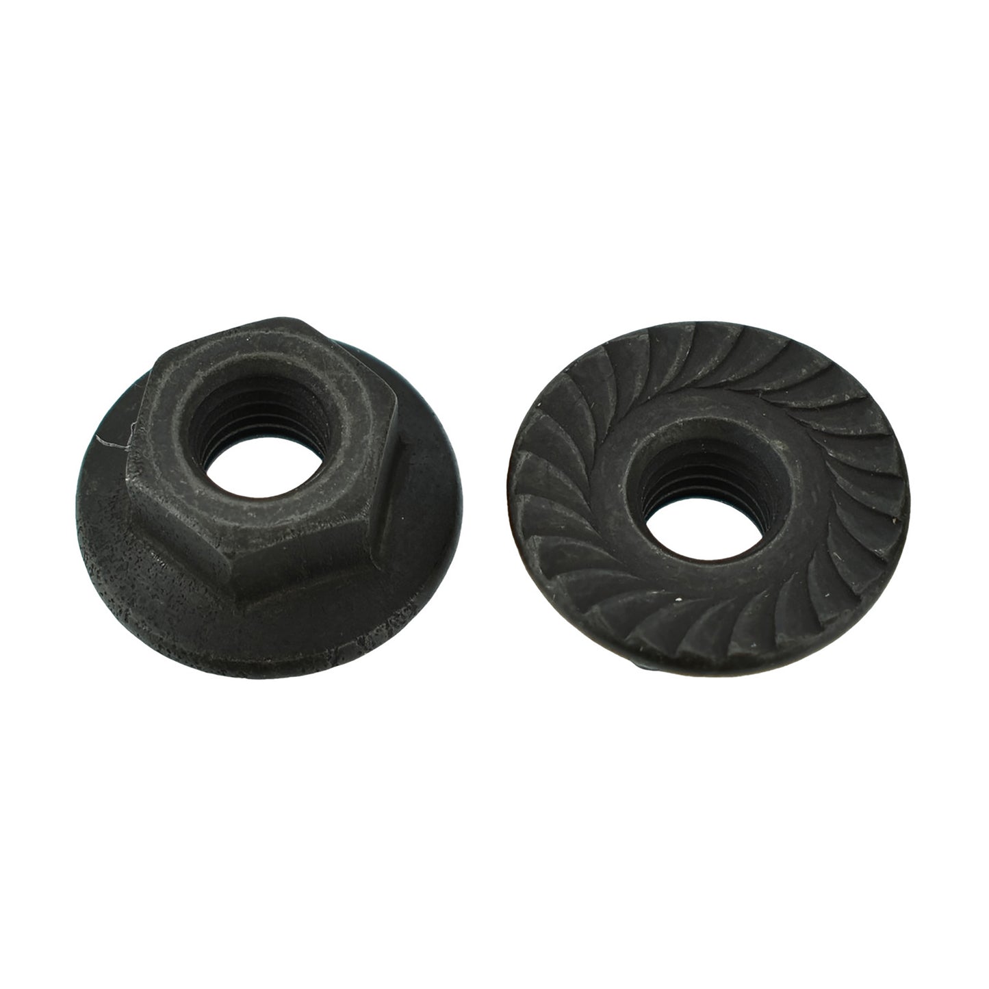 Black Metric Hex Flange Nuts - 6 - 1.0 MM Screw Size - 10 MM Hex - 16 MM O. D. - 100 Pack