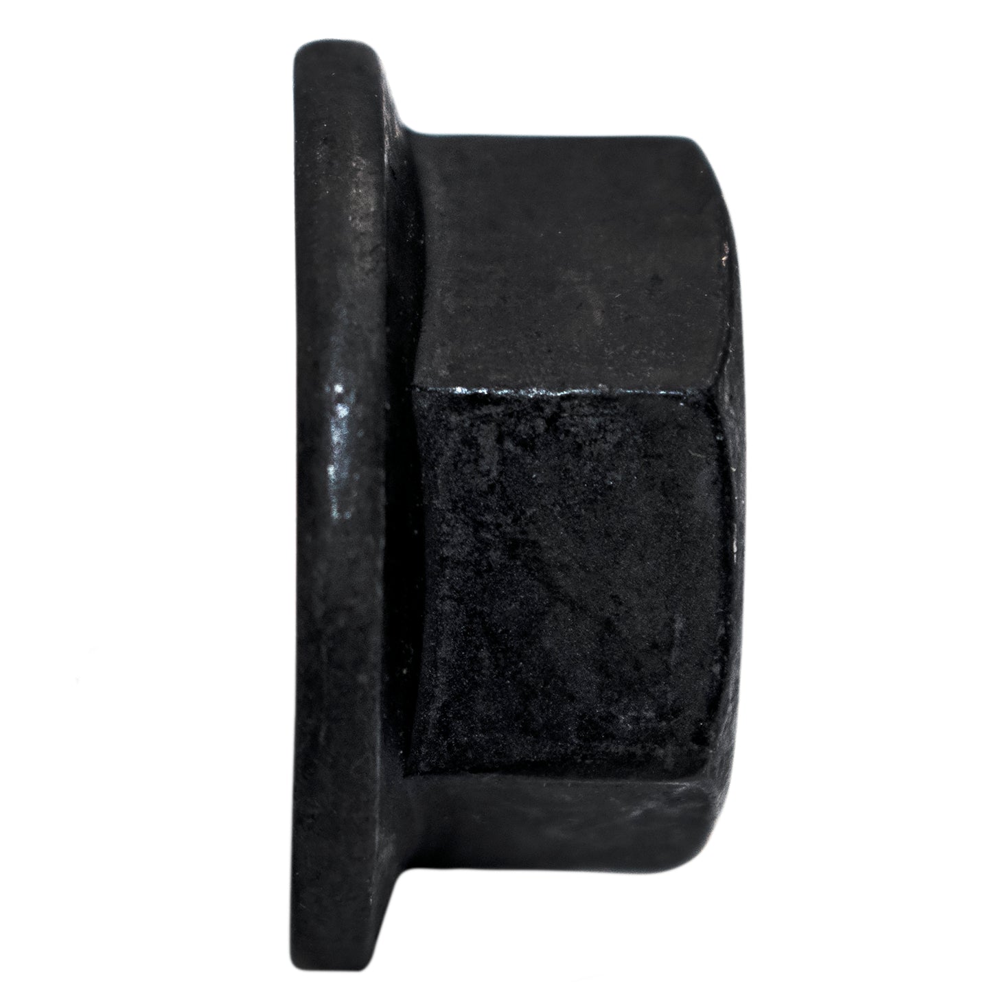 Black Hex Flange Nuts - 10-1.5 MM Screw Size - 15 MM Hex - 21 MM O.D. Flange - 25 Pack