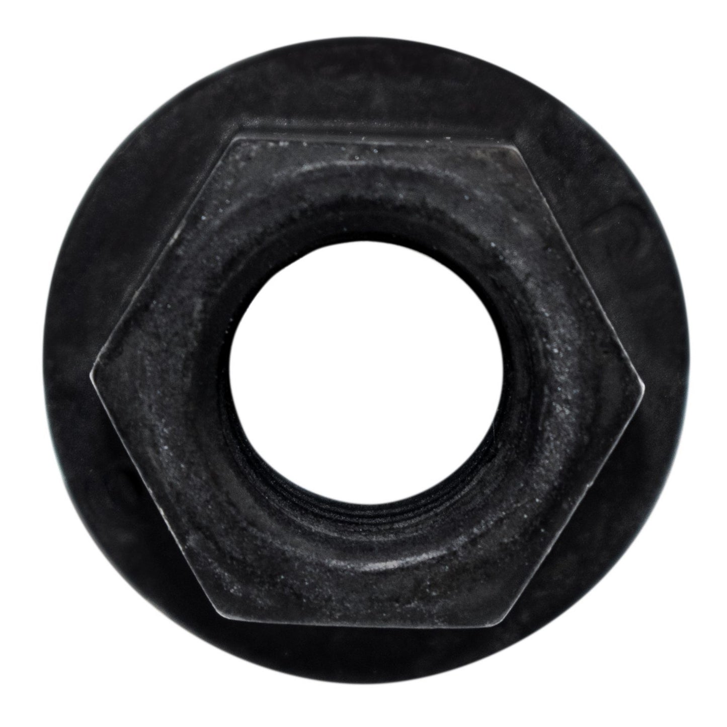Black Hex Flange Nuts - 10-1.5 MM Screw Size - 15 MM Hex - 21 MM O.D. Flange - 25 Pack