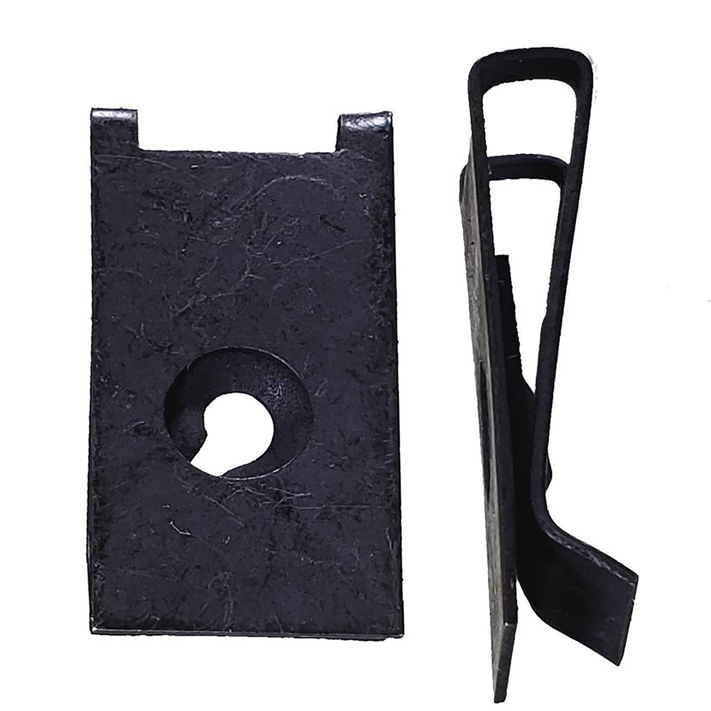 Black Long Speed "U" Nuts - #8 Screw Size - .025"-.150 Panel - 5/8" Hole to Edge - 100 Pack