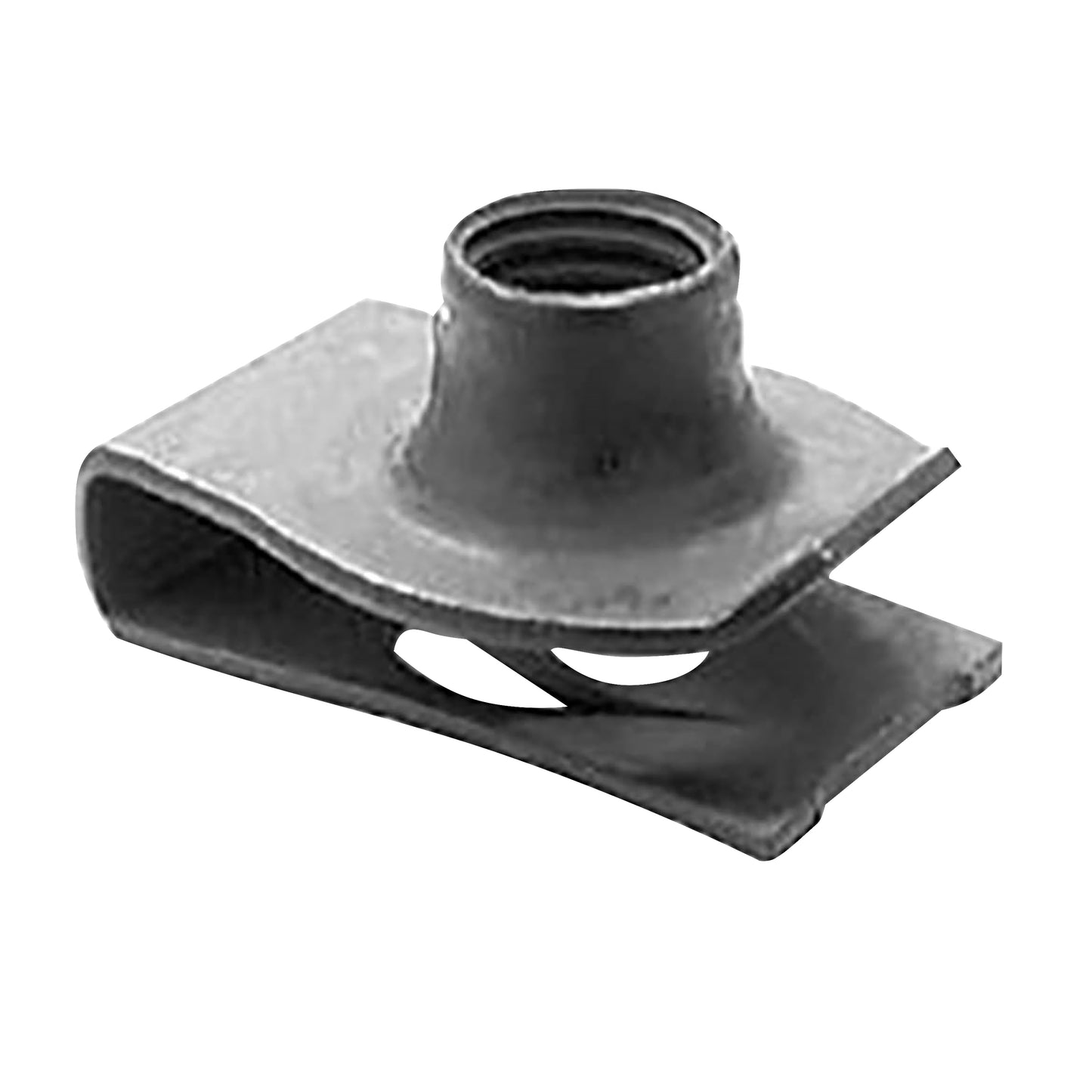 Black Short Extruded "U" Nuts - 10-1.5 MM Screw Size - .9 MM - 6 MM Panel - 25 Pack