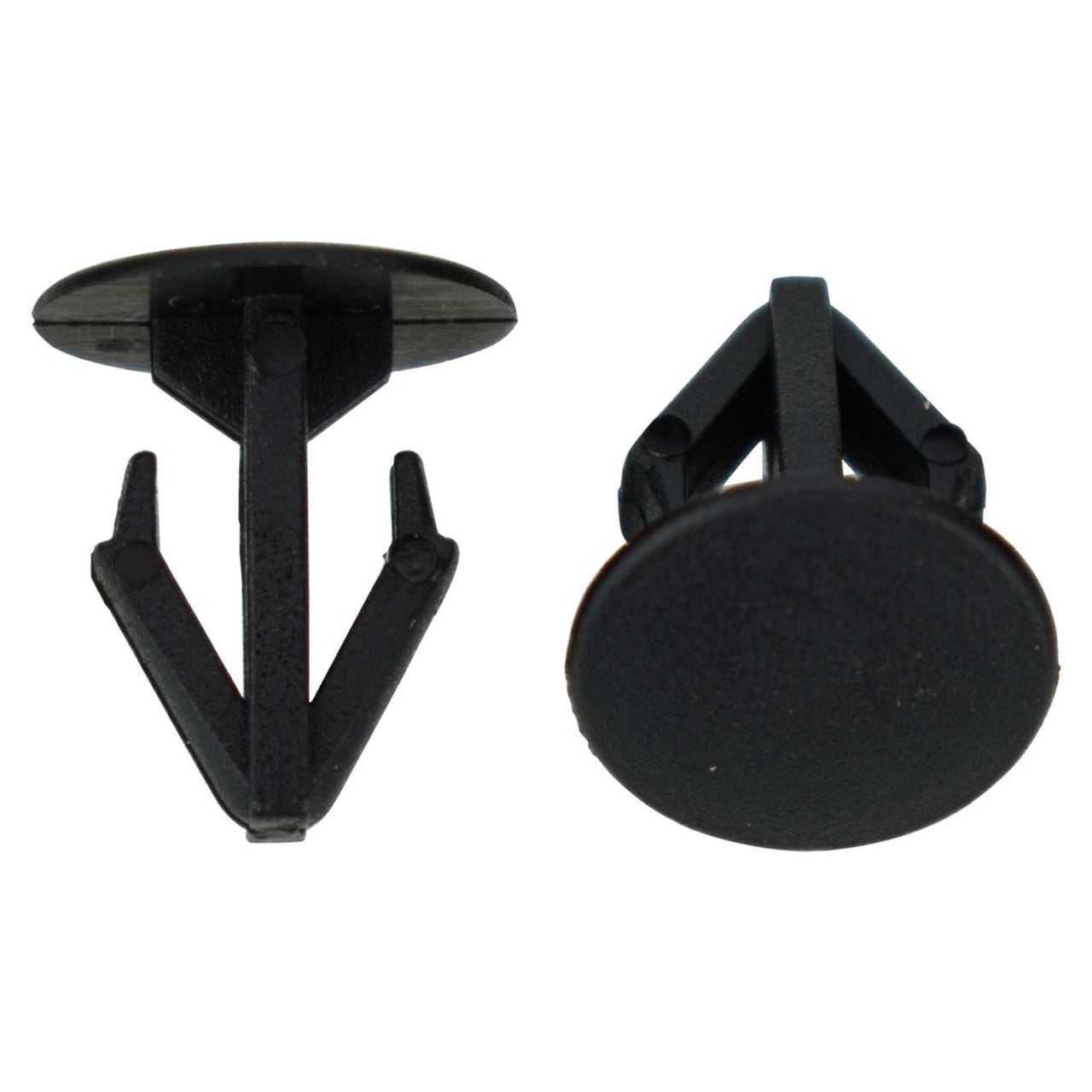 Black Nylon Hood Moulding Retainer Clips - 15/64" Hole - 10 MM Stem - 10 MM Head - 25 Pack