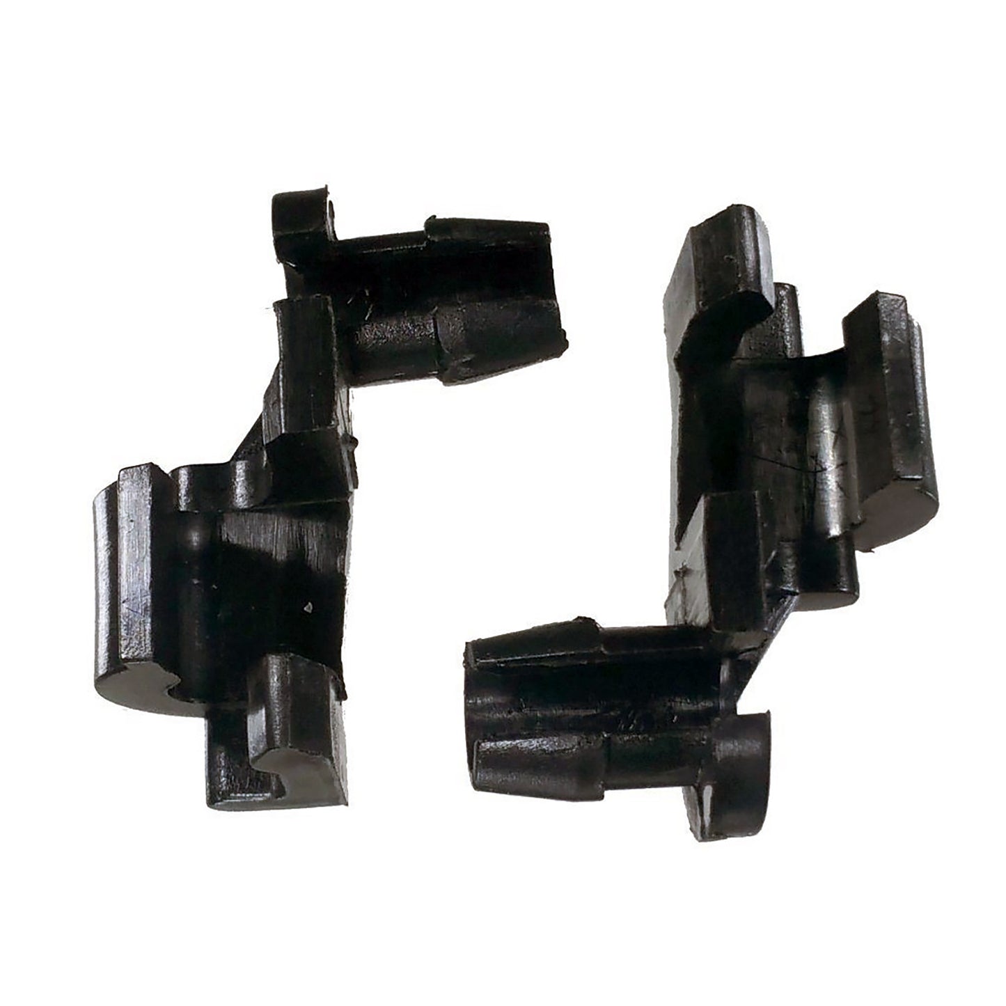Left Hand Side Black Nylon Door Rod Hood Clips Retainer - 5/32" Rod 17/64" Hole - 50 Pack
