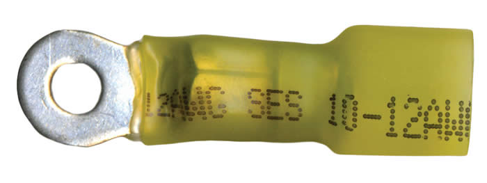 Multilink Yellow 10-12 AWG #6 Stud - 50 Pack