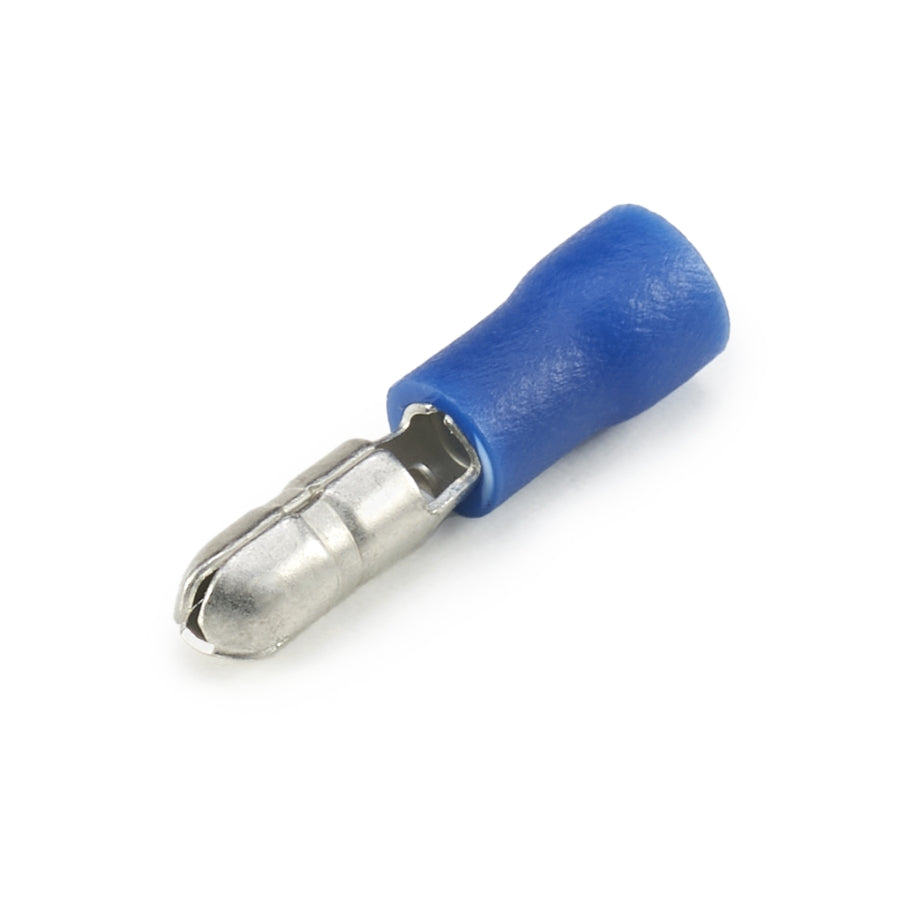 Vinyl Insulated Blue Male Bullet Connector 16-14 Gauge .195 Tab - 100 Pack
