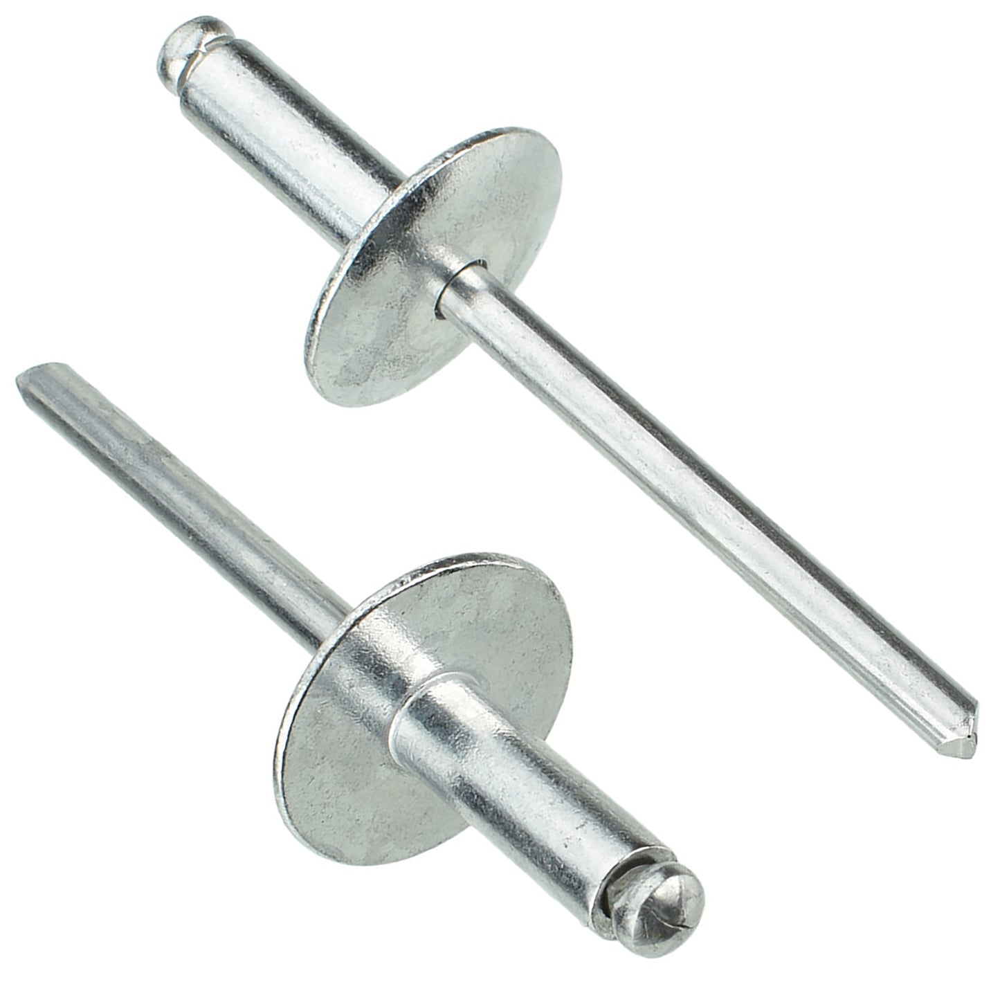 #66L Aluminum Pop Rivet Mandrel Retainer - 3/16" Dia. 5/8" Flange 17/32" Length - 100 Pack