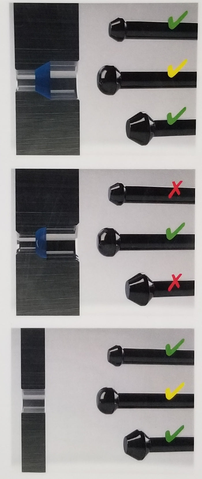 Wide Taper Stud (A) for Pin Plate 3.2 Long" for Wheel Balancer
