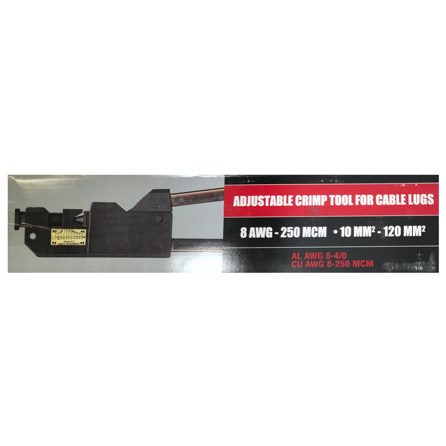 25" Heavy Duty Adjustable Anvil Crimp Tool For Battery Wire Copper Lug Terminals