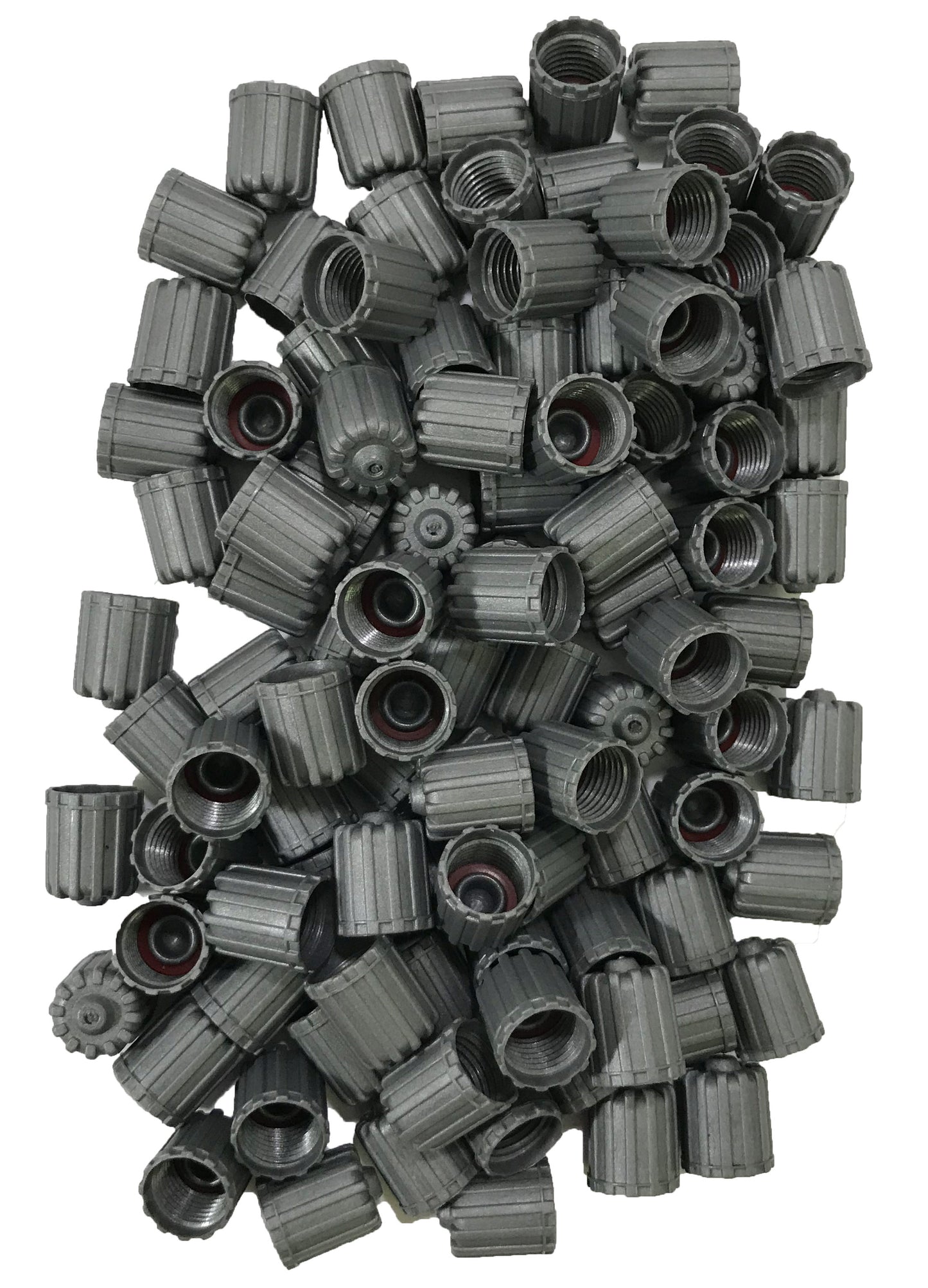 100 Pack Standard TPMS Gray Sealing Tire Valve Stem Cap