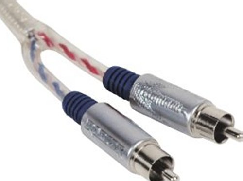 6' Ft Blue RCA Cable 2-channel Audio Cable Twisted Pair w/ Foil Shield T-REX