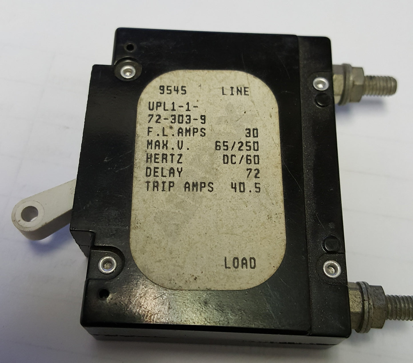 Airpax 9545 30 amp DC Marine Circuit Breaker / White Bat