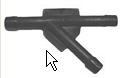 "Y" Vacuum Connector 3/16" x 3/16" x 3/16", 10 pack