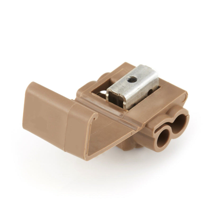 Brown Instant Tap Quick Splice Connector 18-14 to 12-10 Gauge - 100 Pack