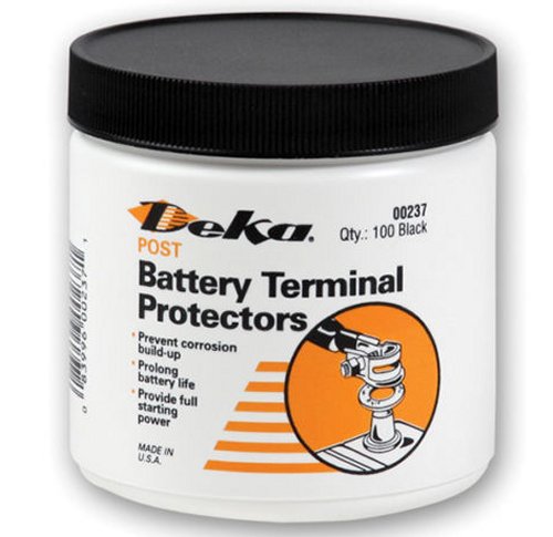 Deka Black Battery Top Post Terminal Protectors - Jar of 100