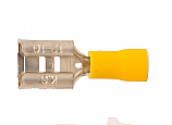 Vinyl Insulated Yellow Female Quick Disconnect Connector 12-10 Gauge .375 Tab - 100 Pack