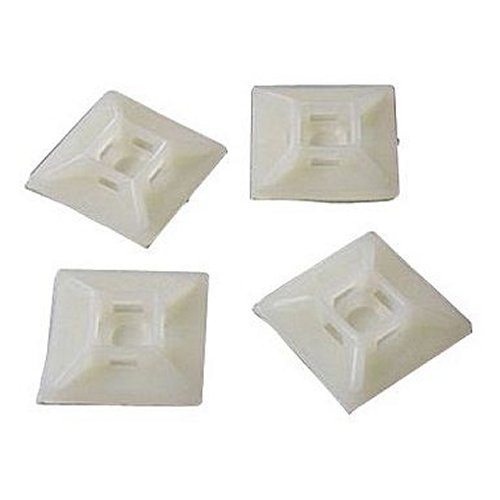 Cable Tie Mounts Natural 3/4" 18lb-40lb, 100 Pack