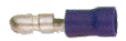 Vinyl Insulated Blue Male Bullet Connector 16-14 Gauge .195 Tab - 100 Pack