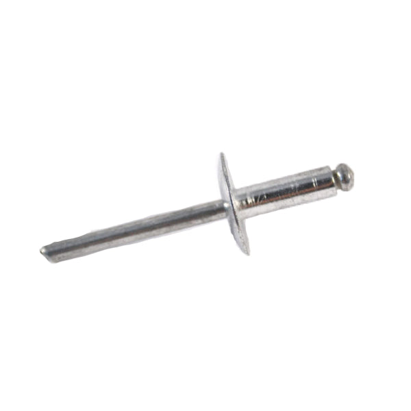 All Aluminum Pop Rivet 3/16" Hole,1/4"-3/8" Grip Range, 5/8" Flange Industrial, 100 Pack