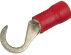 Vinyl Insulated Red Hook Terminal 22-18 Gauge #10 Stud - 100 Pack