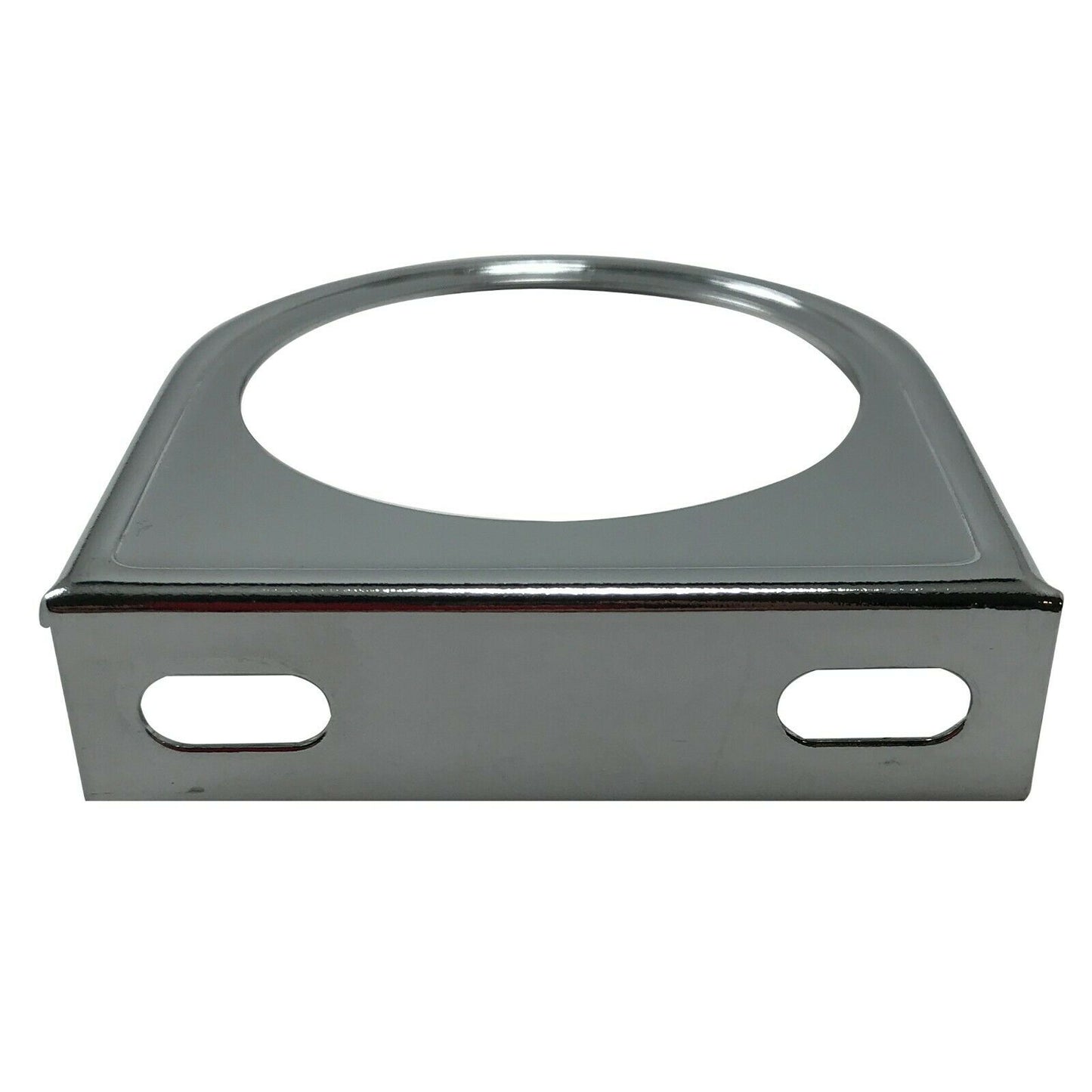 Universal Chrome Under Dash Single Gauge Mounting Panel 2-1/16 Inch Hole
