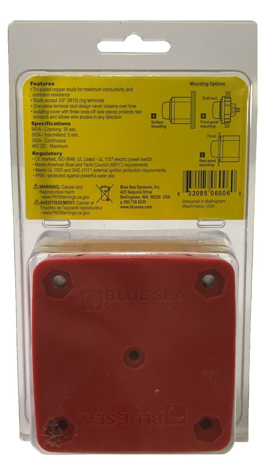 Blue Sea 6006 M-Series Master Battery Switch Single Power Cut On/Off Marine Boat