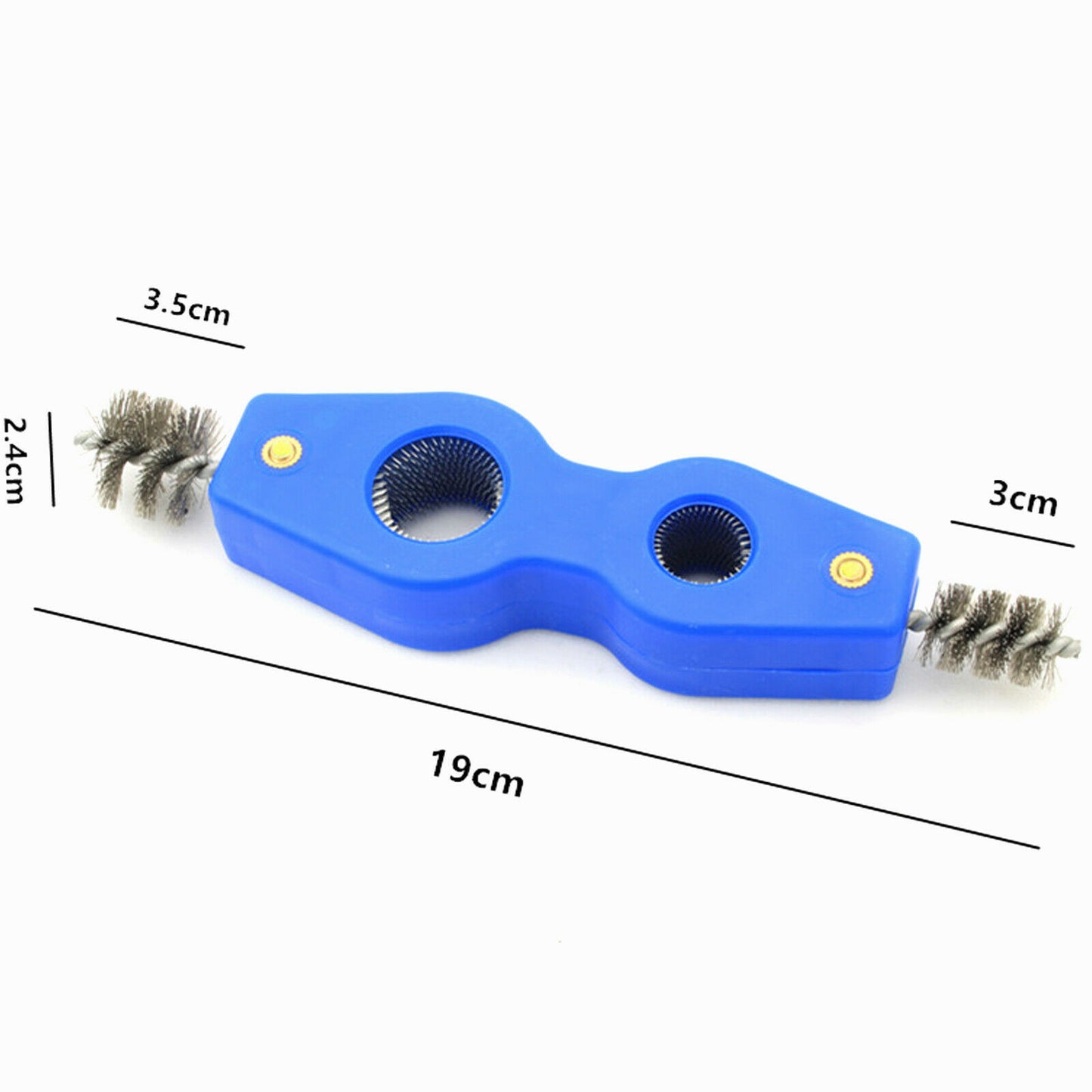 7" Wire Brush Battery Terminal Post Cleaning Tool & Plumbers Copper Pipe Cleaner 4 in 1