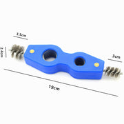 7" Wire Brush Battery Terminal Post Cleaning Tool & Plumbers Copper Pipe Cleaner 4 in 1