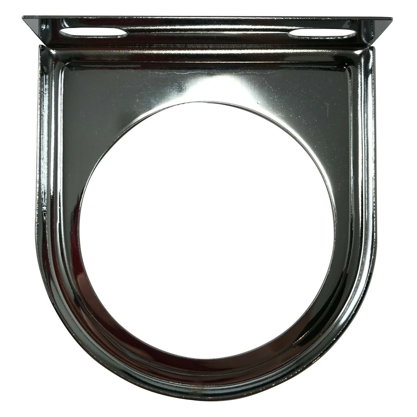 Universal Chrome Under Dash Single Gauge Mounting Panel 2-1/16 Inch Hole