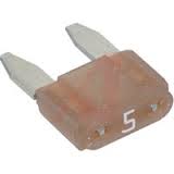 5a (Mini) Blade Fuses made in USA, 5 per Pack