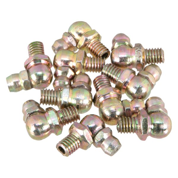 90 Degree Grease Fitting - 6 MM x 1 Metric - 10 Pack